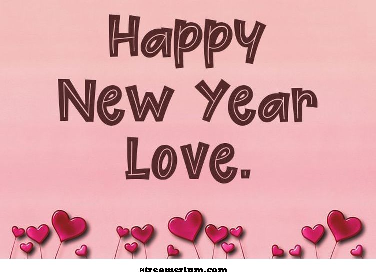 سنة جديدة سعيدة الحب'