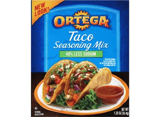 مزيج توابل Ortega taco يحتوي على 40 في المائة أقل من الصوديوم'