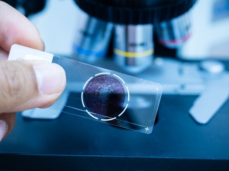 شريحة زجاجية مجهرية التركيز الانتقائي لتشخيص العلماء العدسة الباهتة والمجهرية في قسم علم الخلايا وعلم الأمراض في المستشفى'