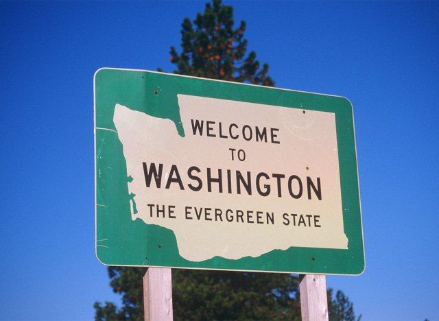 علامة ترحيب ولاية واشنطن'